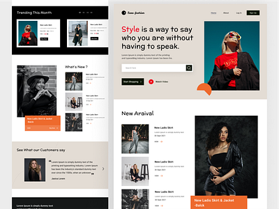 Fashion Website Concept apparel best design ecommers website fashion website interection design landingpage minimal shopping uidesign uiuxdesign website