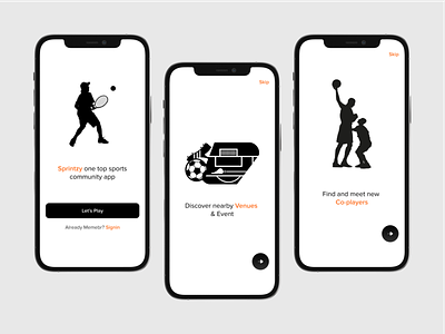 Sports App app design best design design illustration minimal mobile app mobile app design mobile ui sports sports app ui uidesign uiuxdesign