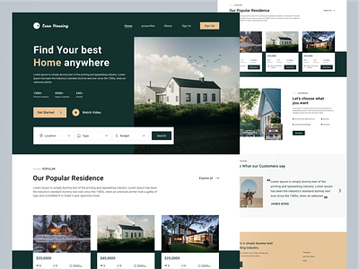 "Real-Estate Landing page" apartment best design design home landingpage minimal real estate ui uidesign uiux uiuxdesign web design website design