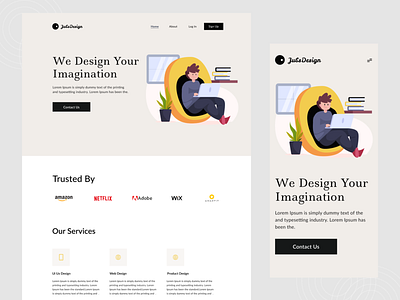 "Agency Landing Page" agency landing page best design design illustration landing page minimal mobile responsive ui ux uidesign uiuxdesign web design website design