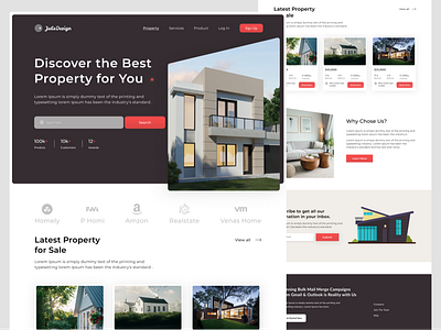 Property landing Page apartment best design home illustration interaction design landingpage minimal property website ui uidesign uiuxdesign web design website design