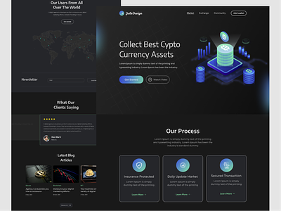 Crypto Currency | Landing Page best design bitcoin crypto currency design digital money illustration landing page minimal product design ui uidesign uiuxdesign web app web design website