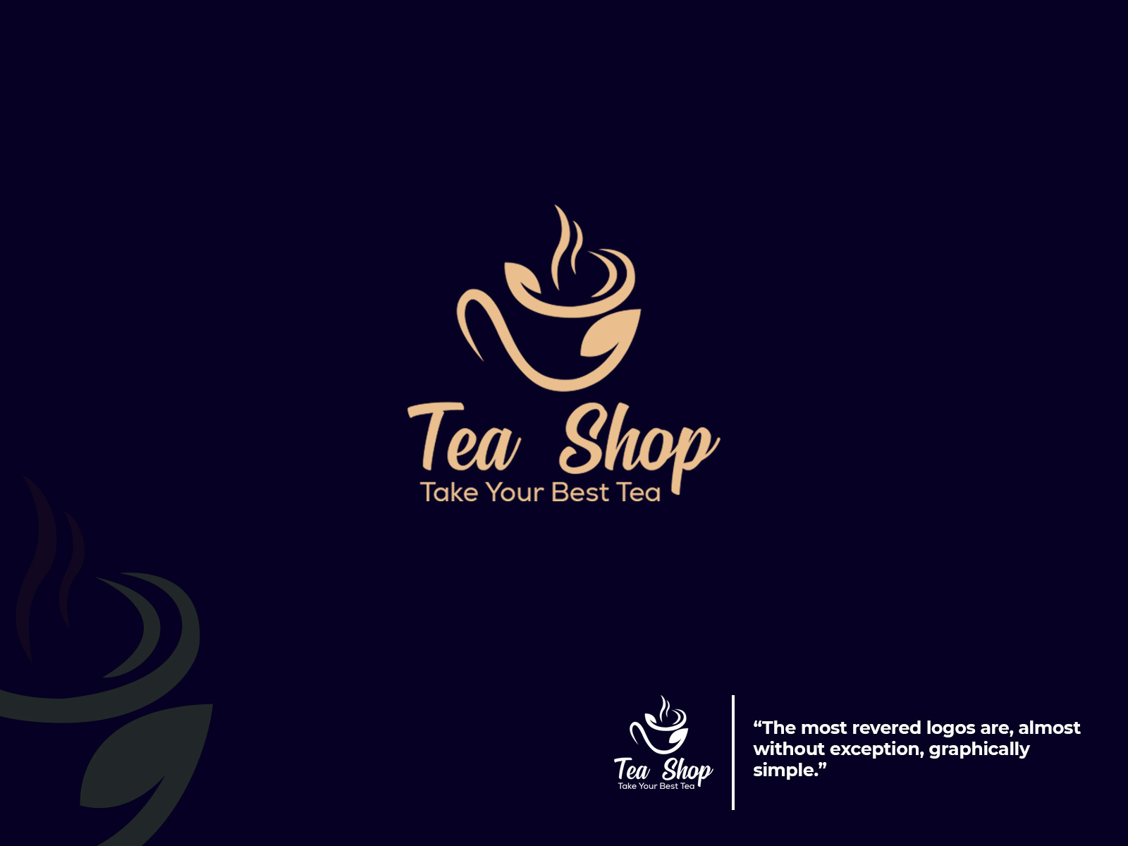 Tea Shop Logo Design by Nayon Azizul on Dribbble