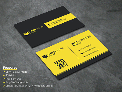 Clean Business Card Design brand branding businesscard corporate design graphic design minimal namecard professional vector visitingcard
