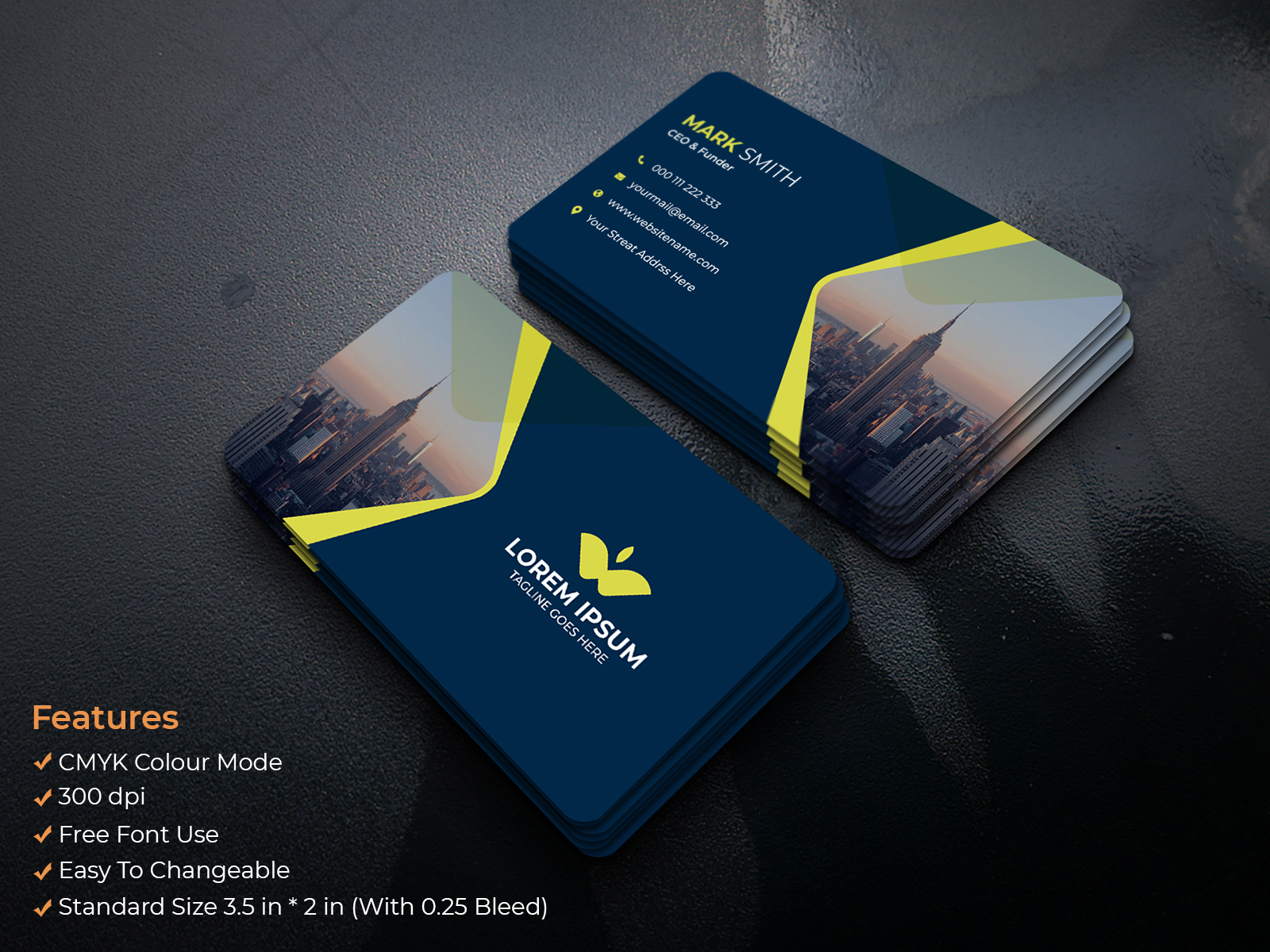 Professional Business Card Design by Nayon Azizul on Dribbble