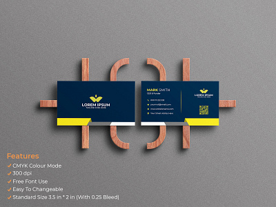 Minimal Business Card Design brand businesscard clean corporate design graphic design illustration logo minimal modern namecard new newcard professional template ui unique vector visitingcard