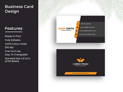 Business Card Design ai brand businesscard card clean cmyk corporate creative design eps graphic design minimal modern name card orange printready professional unique vector visitingcard