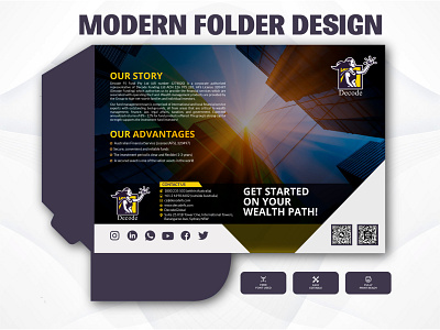 Modern Folder Design brand cooperate design corporate design folder folder design graphic design minimal professional vector