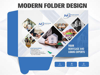 Modern Folder Design branding corporate design folder folder design graphic design minimal professional vector