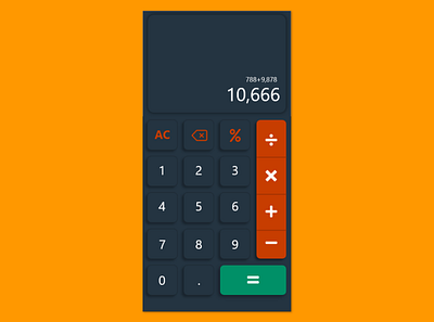 Calculator adobe xd app app design calculator calculator app calculator ui clean design flutter iphone x minimal ui ux
