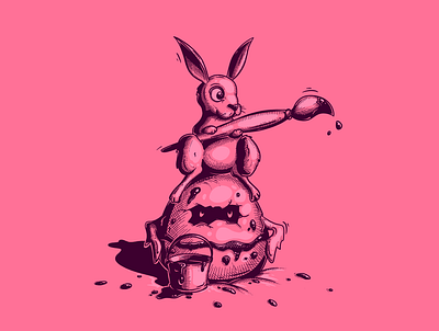 Easter Bunny art digitial easter easter bunny illustration procreate