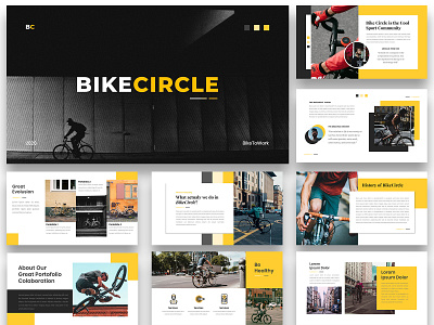 Bikecircle - Creative Business Presentation Template business companyprofile creative graphicdesign layout presentationdesign templates ui ux