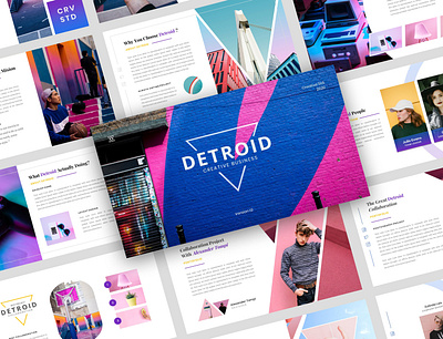 Detroid Creative Presentation branding business companyprofile creative graphicdesign layout presentationdesign templates ui ux