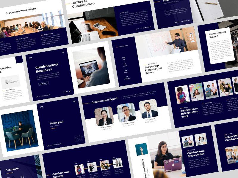 Business report pitchdeck by Bagas Dino on Dribbble