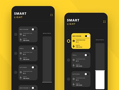 Smart Home App android interaction lights smarthome ui ux