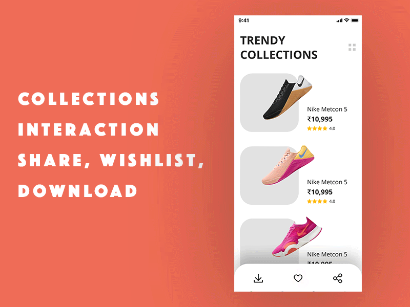 Collection Interaction annimation app design gif onlineshopping principle ui ux
