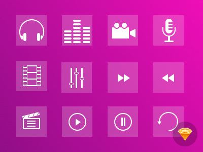 Multimedia iconset