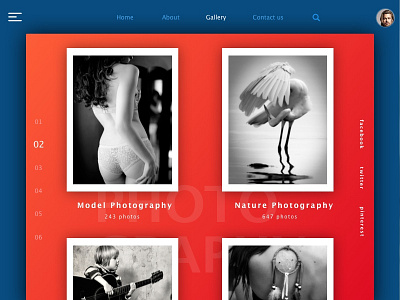 Photography Website_color download graphic icon model nature photo photography presentation sketch ui ux