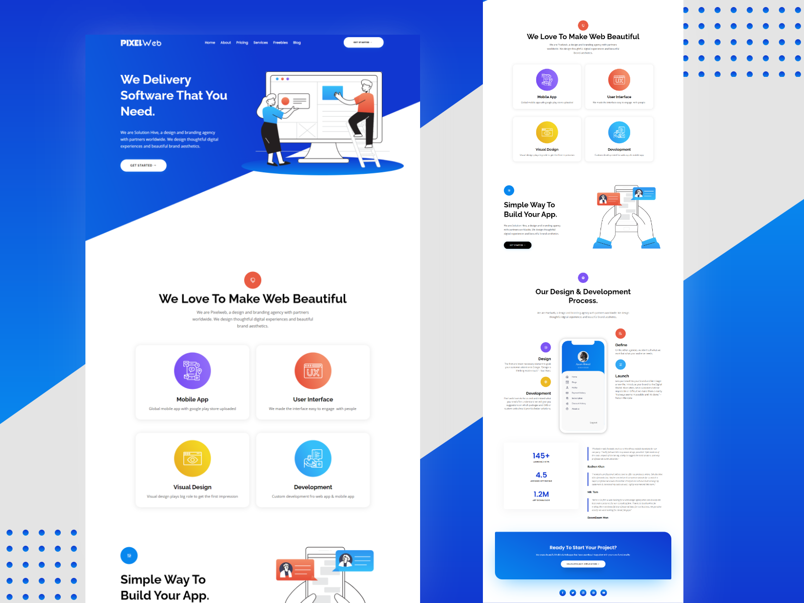 Pixelweb Digital Agency landing page by Ayaan ahmed shohan on Dribbble