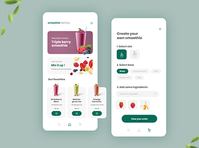 Smoothies Mobile App app branding design fruit icon menu mobile smoothie typography ui ux welcome