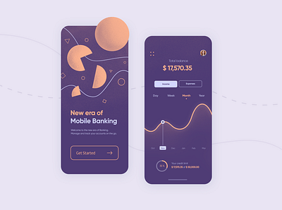Banking App app banking banking app branding button design finance icon menu mobile typography ui ux welcome
