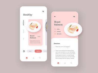 Cooking Healthy Recipe app branding button cooking design icon menu mobile typography ui ux welcome
