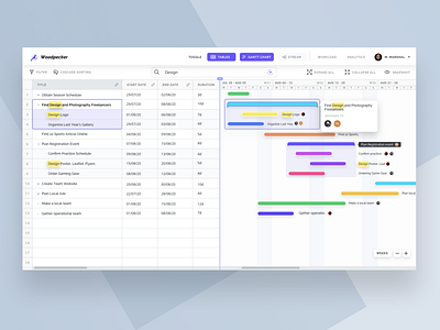 Woodpecker: Gantt Chart and Table View Hybrid for PM SaaS