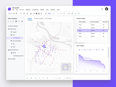 H2oai: Hydraulic and Hydrologic Modeling Software 2d overland flows aws bridges catchment modeling software cloud app enterprise ux hydraulic hydrologic hydrologic network inlets manhole modeling pipes product design pumps rivers sewer simulation userinterface water