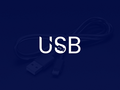 USB Logo clean logo minimal minimalistic logo usb logo wordmark