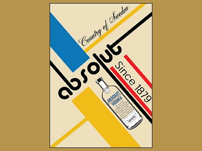 Bauhaus Style Poster absolut bauhaus design illustration illustrator minimalism vector