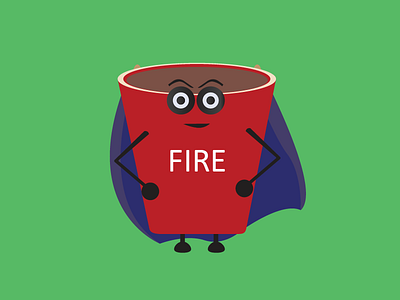 Soil man design fire illustration soil superhero vector