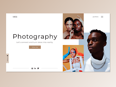 Minimalistic Photography agency website