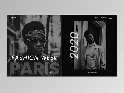 Fashion week website concept