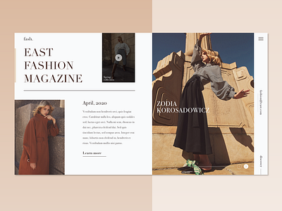 Fashion magazine website design