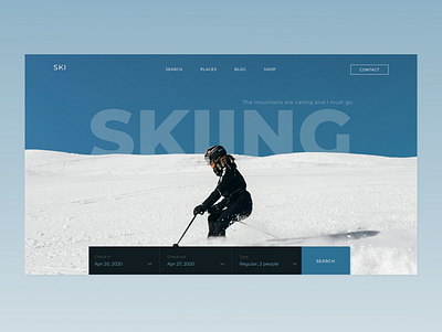 Skiing website adobe xd clean design skiing ui ui design ui ux web design web ui web ui ux website design website ui