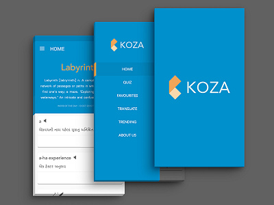 Koza - English To Gujarati Dictionary dictionary gujarati koza ui ux