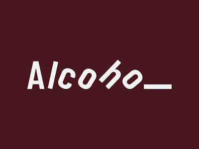 Alcohol Calligram brand identity branding calligram creative graphicdesign illustrator logodesign logoideas minimal modern wordmark