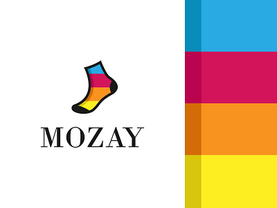 Mozay Logo brand identity branding creative fashion graphicdesign logo logodesign logoideas minimal modern socks stylish
