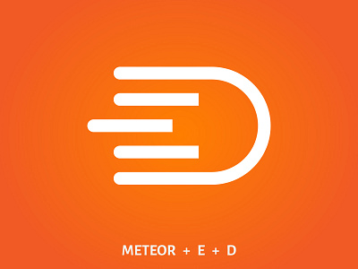 Meteor + E + D branding fun graphicdesign lettermark logo logodesign logoideas meteor minimal minimalist modern space vector