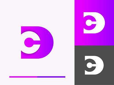 C + D Negative Space Logo