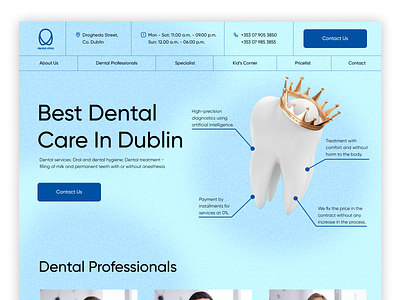 Web Design of a Dental Clinic design graphic design logo typography ui ux vector