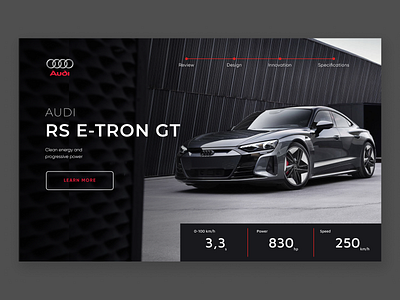 Web design - car - Audi RS E-TRON GT