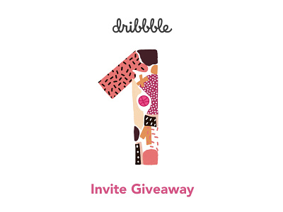 Invite giveaway giveway hello hellodribbble illustrator invitations invite invite design invite giveaway invites giveaway join join dribbble minimal