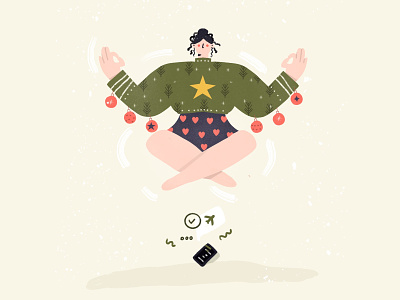 Meditation Character artwork avatar character design illustration illustrator minimal modern people ui