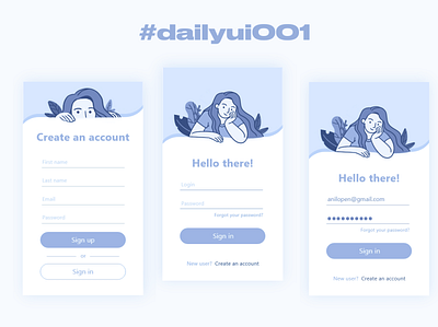 The Sign Up page dailyui dailyui 001 dailyui001 design flat art sign up ui ux