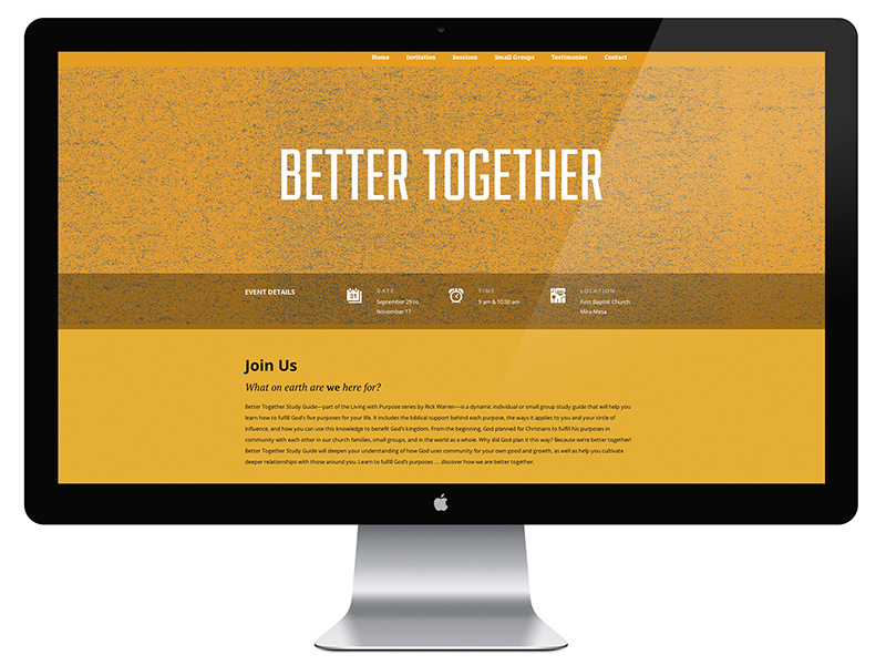 Better Together Small Group Campaign small groups fbcmm church better together