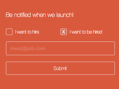 Hireable signup module