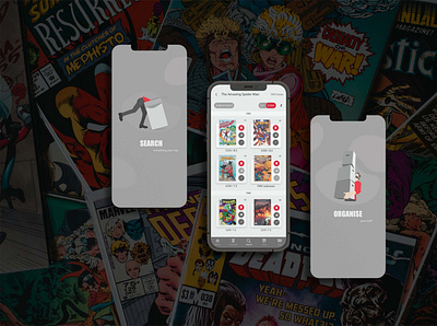 comic book app app design ui ux