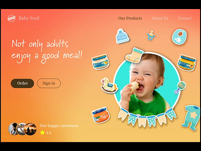 baby food products design ui ux