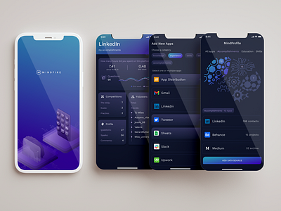 Mindprofile app design graphic design ui ux web